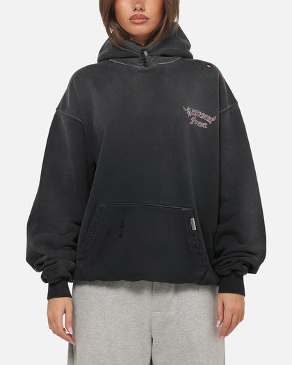 Represent Duality Hoodie Washed Black