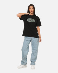 Carre Plaid Oval T-Shirt Solid Black