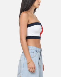 Tommy Jeans Women's TJW RWB Badge Tube Top White/Multi