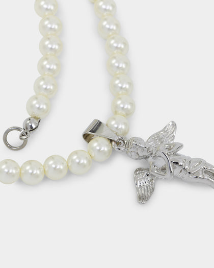 Saint Morta Cupids Pearl Necklace White Gold