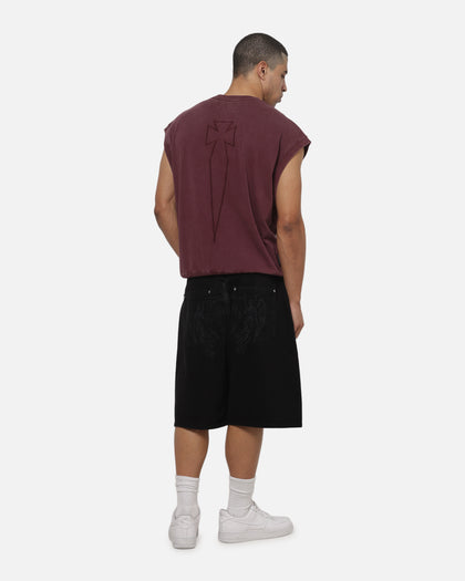 Saint Morta Athletc Cut Off Sweat T-Shirt Pigment Washed