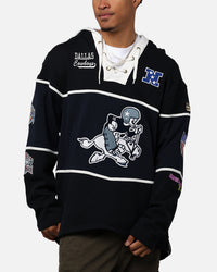 47 Brand Dallas Cowboys Super Bowl Gridiron Lacer Hoodie Jet Black