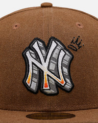 New Era New York Yankees 'Scribble' 59FIFTY Fitted Brown