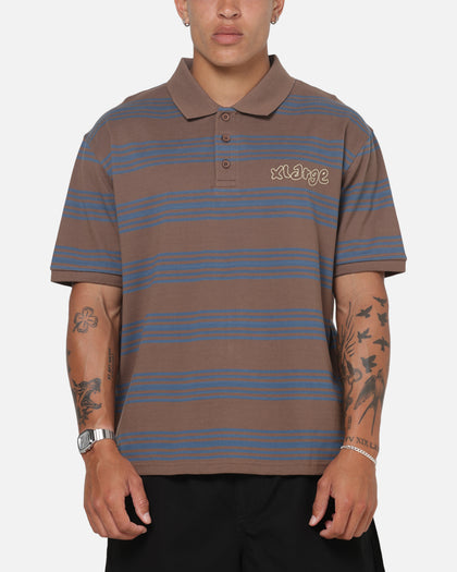 X-Large Streets Short Sleeve Polo T-Shirt Chestnut