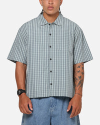 Carre Plaid Button Up Shirt Green-Plaid