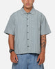 Carre Plaid Button Up Shirt Green-Plaid