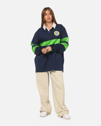 Bleacher Athletic Canberra Raiders NRL Legacy Rugby Polo Shirt Navy