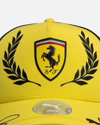 Puma X Scuderia Ferrari Replica Lewis Hamilton UK Trucker Strapback Cap Speed Yellow/Puma Black