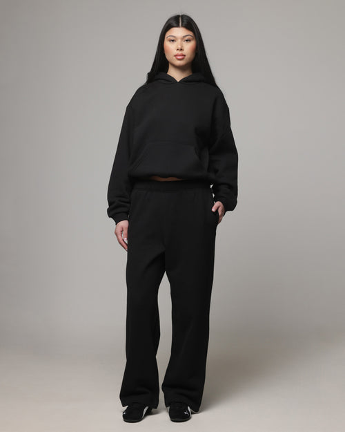 American Thrift Women's Straight Leg Trackpants Black