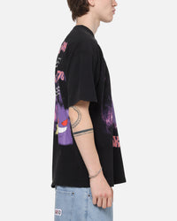 The Pokémon Collection By 73Studio Gengar Mimikyu T-Shirt Black Acidwash