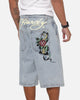 Ed Hardy Serpent Jorts Light Wash