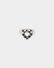 Raising Hell Women's Checkered Heart Ring White/Gold/Black