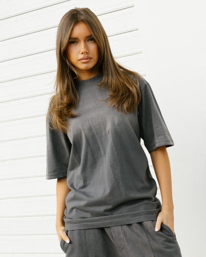 American Thrift Short Sleeve T-Shirt Washed Charcoal