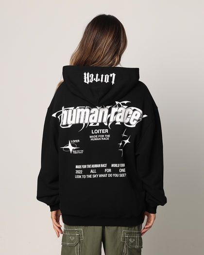 Loiter Rave Zip Hoodie Black