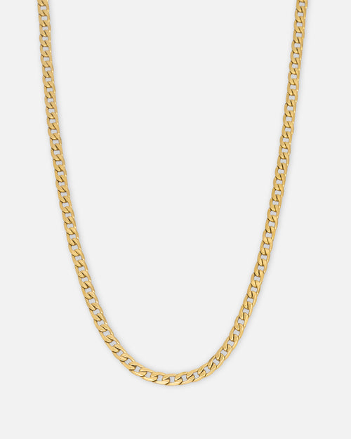 Saint Morta 4.3mm Smooth Cut Cuban Chain Gold