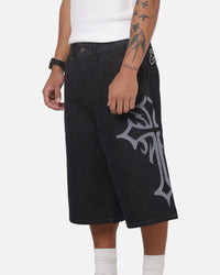 Ed Hardy Trinity Jorts Indigo