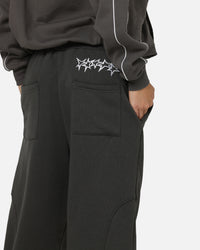 Carre Off Grid Panelled Trackpants Dark Grey