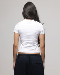 American Thrift Women's Longline Baby T-Shirt White