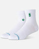 Stance NBA Logoman Quarter Socks White/Green