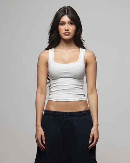 American Thrift Women's Scoop Neck Tank Grey Heather