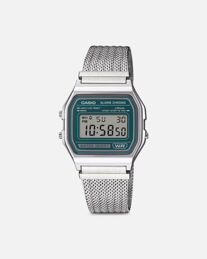 Casio A158WEM-3D Watch Silver/Black