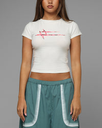 Loiter Women's Hybrid Baby T-Shirt White