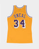 Mitchell & Ness Los Angeles Lakers Shaquille O'Neal '96-'97 #34 Swingman Jersey Yellow