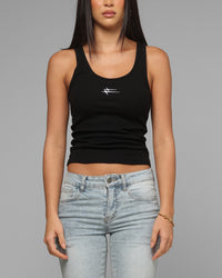 Loiter Women's Hybrid Scoop Neck Tank Black