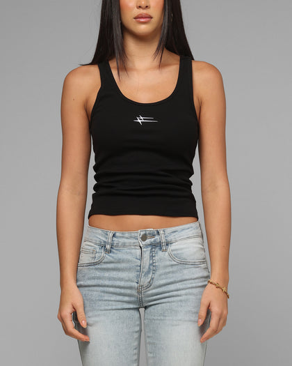 Loiter Women's Hybrid Scoop Neck Tank Black