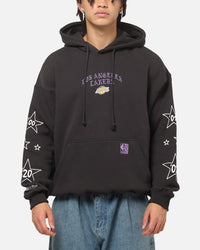 Mitchell & Ness Los Angeles Lakers Blackletter Champs Box Hoodie Washed Black