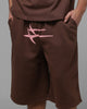 Loiter Hybrid Premium Shorts Brown/Pink