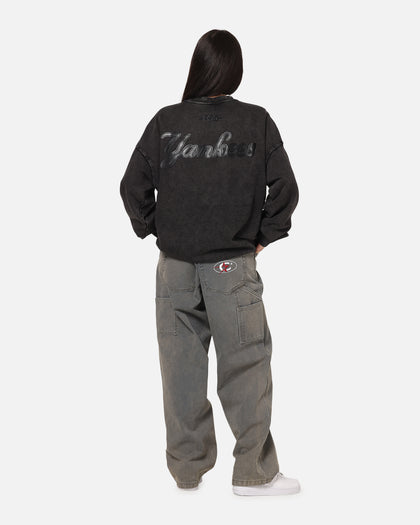 Pro Standard New York Yankees 'Wash Vanguard' Fleece Crewneck Washed Black