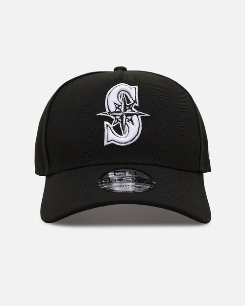 New Era Seattle Mariners 'Easy Black and White' 9FORTY A-Frame Snapback Black/White