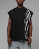 Loiter Script Muscle T-Shirt Black