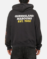 Mitchell & Ness Queensland Maroon 8 Straight Box Hoodie Washed Black