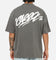 Carre Tag Mock Neck T-Shirt Black Acidwash