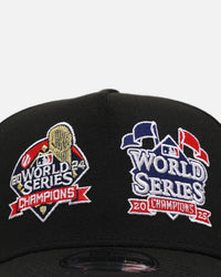 New Era Los Angeles Dodgers 'Back To Back Champs' 9FORTY A-Frame Snapback Black