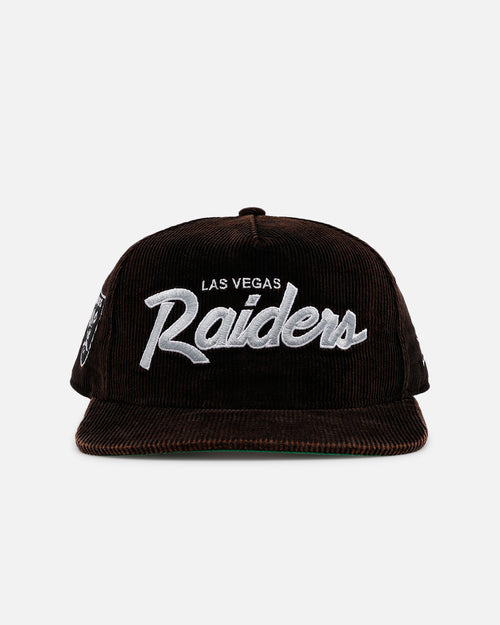 New Era Las Vegas Raiders 'Washed Black NFL Golfer' Corduroy Golfer Snapback Washed Black
