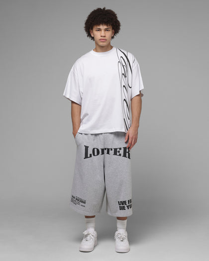 Loiter Impact Fleece Shorts Grey Marle