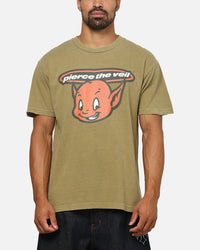 Pierce The Veil Bootleg Devil T-Shirt Army Green