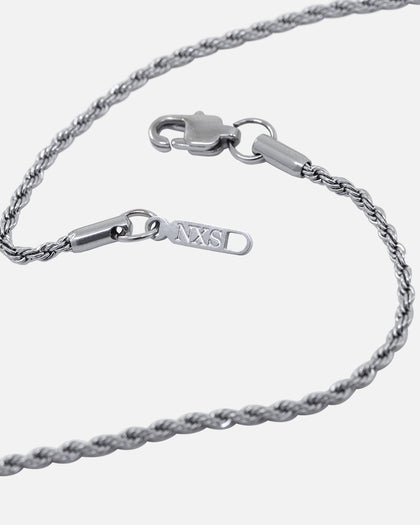 NXS Burning Heart Necklace White Gold