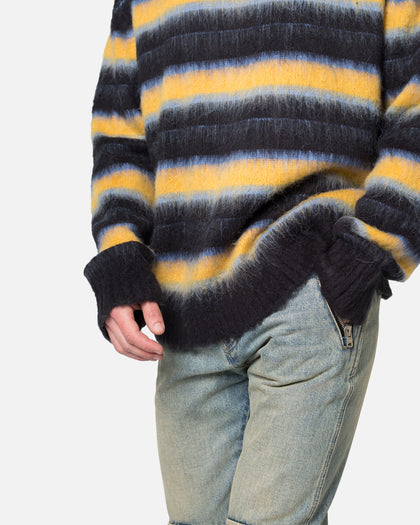 MNML Striped Mohair Sweater Black