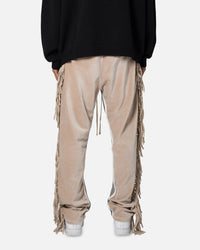 MNML Fringe Velour Sweatpants Dust