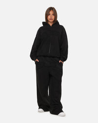 Ed Hardy Fray Track Pants Black