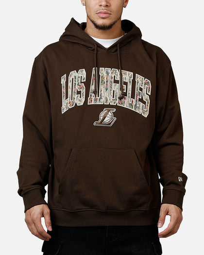 New Era Los Angeles Lakers Upholstery Hoodie Walnut