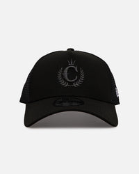 New Era X Culture Kings 9FORTY A-Frame Trucker Snapback Black/Black