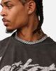 Saint Morta 18" 14mm Iced Interlink Chain Iced White Gold