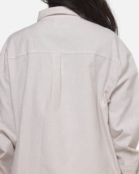 Carre x Disney M&F Long Sleeve Oxford Shirt Ecru/Dark Khaki