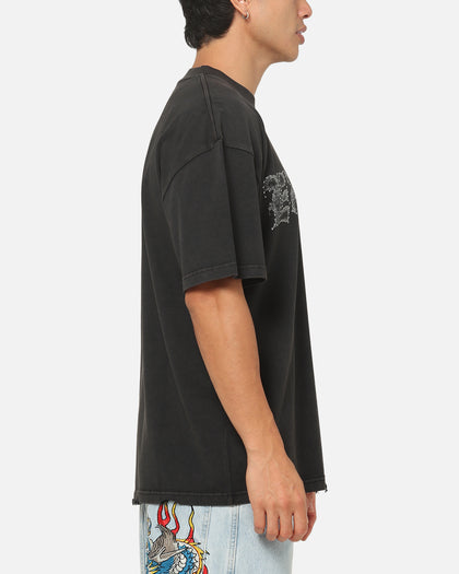 Ed Hardy Distressed Chrome T-Shirt Black
