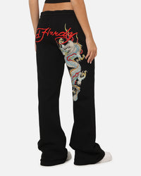 Ed Hardy Women's Afterburn Flare Trackpants Black